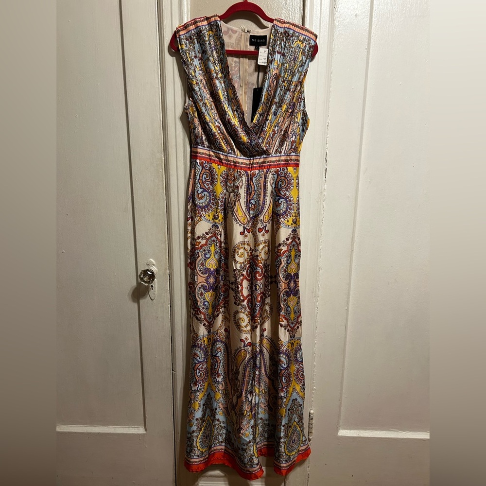 Colorful Paisley Sleeveless Jumpsuit
